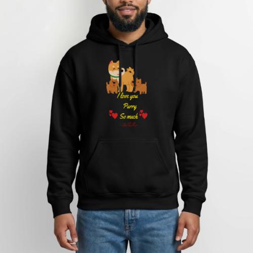 Cute Dog Family Love – “I Love You Purry So much - Gildan Heavy Blend Adult Hoodie