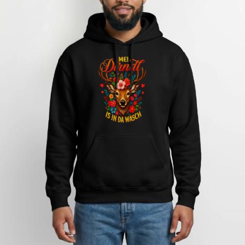 Mei Dirndl is in da Wäsch - Heavyweight Unisex Hoodie by Gildan