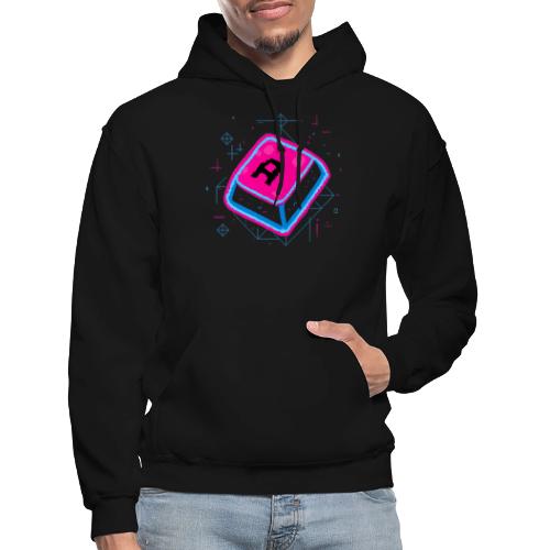 Neon Pixel A Key - Gildan Heavy Blend Adult Hoodie