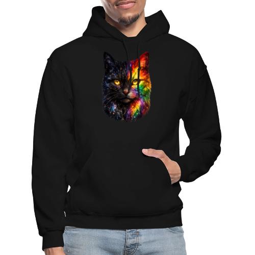 Cosmic Galaxy Rainbow Cat - Gildan Heavy Blend Adult Hoodie
