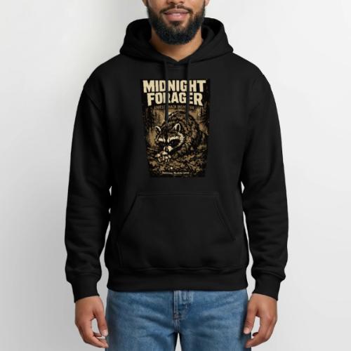 Midnight Forager Raccoon Mushroom Hunter - Gildan Heavy Blend Adult Hoodie