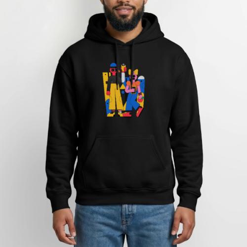 Bold Geometric Duo Pop Art - Gildan Heavy Blend Adult Hoodie