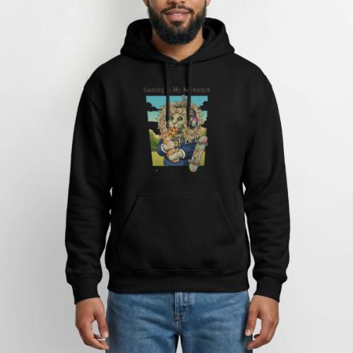 Gaming Cat Adventure: Pizza & Skates - Gildan Heavy Blend Adult Hoodie