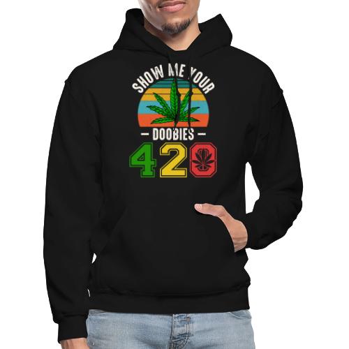 Fun 420 Show Me Herb Weed Marijuana Design - Gildan Heavy Blend Adult Hoodie