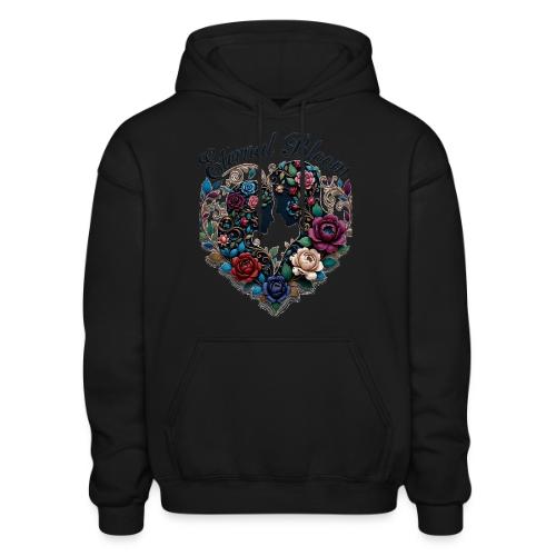 Eternal Bloom Embrace T-Shirt - Heavyweight Unisex Hoodie by Gildan