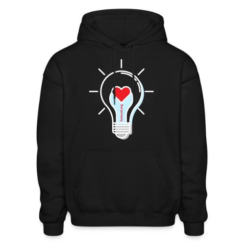 FUMCSD Heart Light Bulb - White Lines - Gildan Heavy Blend Adult Hoodie