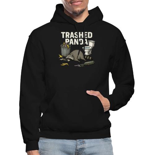 Trashed Panda – Funny Drunk Raccoon Cartoon - Gildan Heavy Blend Adult Hoodie