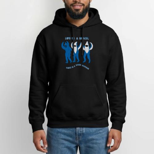Dancing Sharks, Life Is a Beach - Heavyweight Unisex Hoodie by Gildan