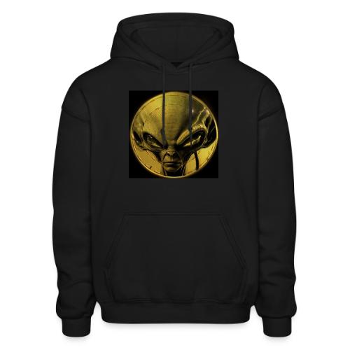 PulseChainAlien Face black no alien - Gildan Heavy Blend Adult Hoodie