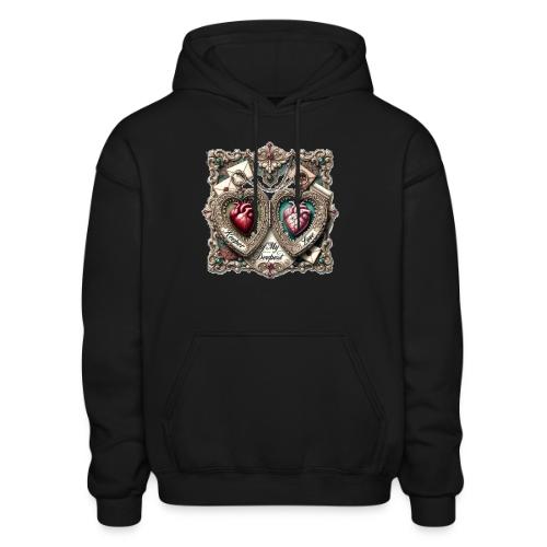 Keeper of My Deepest Love Victorian Locket T-Shirt - Heavyweight Unisex Hoodie by Gildan