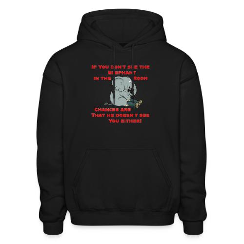 Elephant in the Room Meme - Heavyweight Unisex Hoodie by Gildan