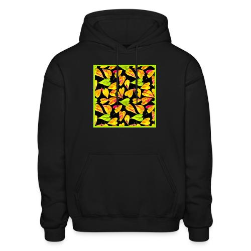 Neon Leaf Art Elegance - Gildan Heavy Blend Adult Hoodie
