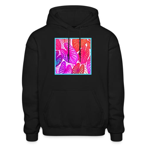 Color Burst Leaves Neon Elegance - Gildan Heavy Blend Adult Hoodie