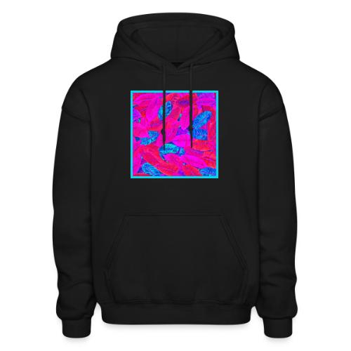 Vibrant Neon Leaves Artful Elegance - Gildan Heavy Blend Adult Hoodie