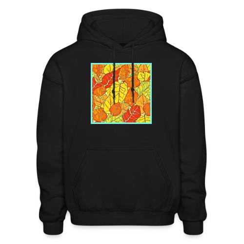 Neon Foliage Burst Vibrant Design - Gildan Heavy Blend Adult Hoodie