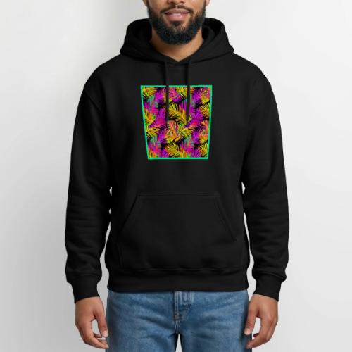 Chic Neon Leaf Lively Design - Gildan Heavy Blend Adult Hoodie