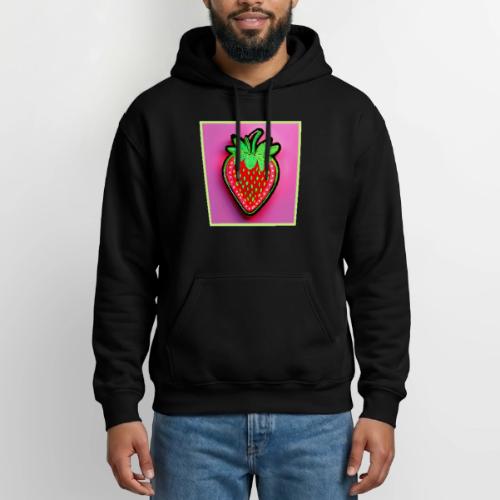 Vibrant Strawberry Neon Sign - Heavyweight Unisex Hoodie by Gildan