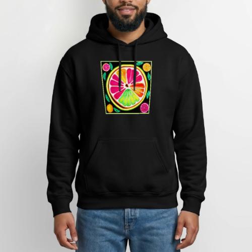 Neon Citrus Fruit Fiesta - Heavyweight Unisex Hoodie by Gildan