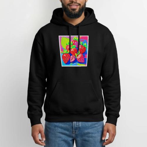 Pop Art Strawberries - Heavyweight Unisex Hoodie by Gildan