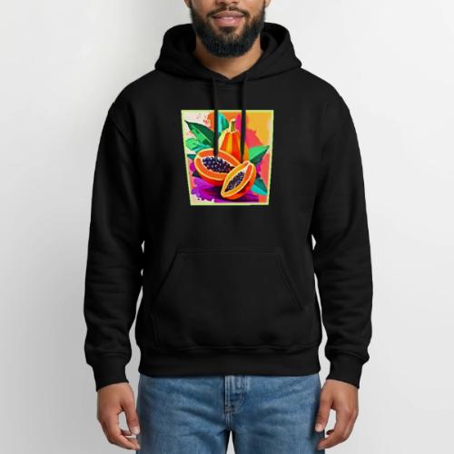 Sliced Papaya Pop Art - Heavyweight Unisex Hoodie by Gildan