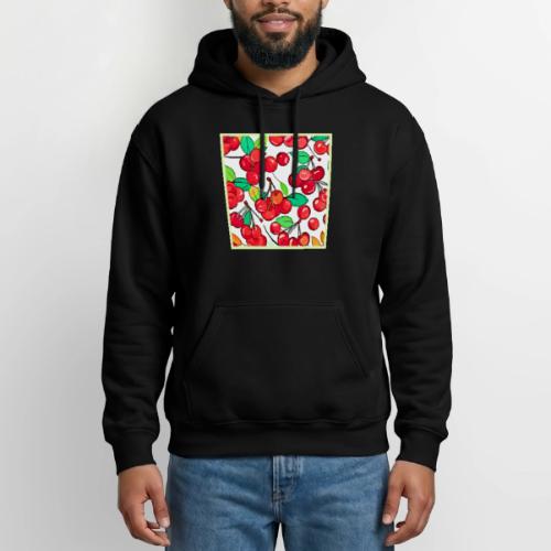 Cherry Pattern Design - Heavyweight Unisex Hoodie by Gildan