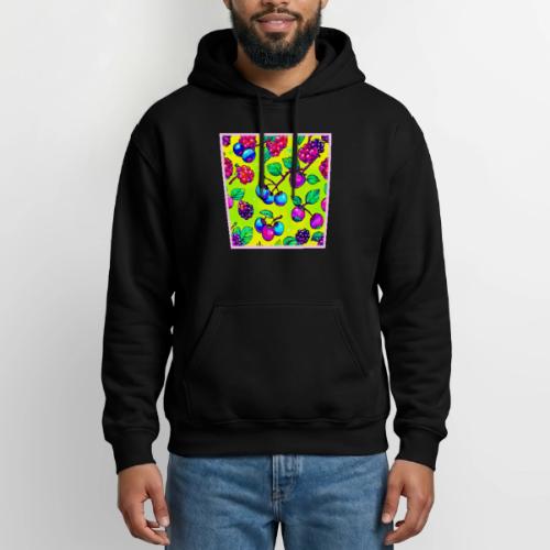 Bright Berry Fruit Pattern - Heavyweight Unisex Hoodie by Gildan
