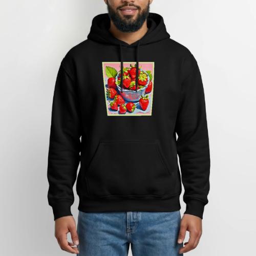 Fresh Strawberry Bowl - Heavyweight Unisex Hoodie by Gildan
