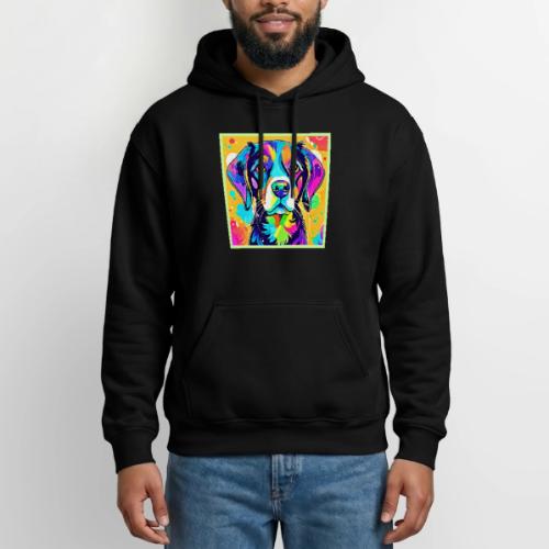 Rainbow Dog Portrait Design - Gildan Heavy Blend Adult Hoodie