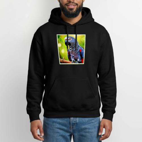 Talking African Grey Parrot - Gildan Heavy Blend Adult Hoodie