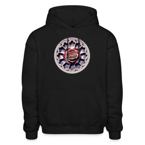 Easter Rose Resurrection T Shirt, Spring Gift - Heavyweight Unisex Hoodie by Gildan