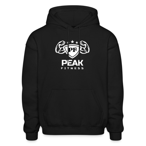 PeakFit Logo (White Version) - Gildan Heavy Blend Adult Hoodie