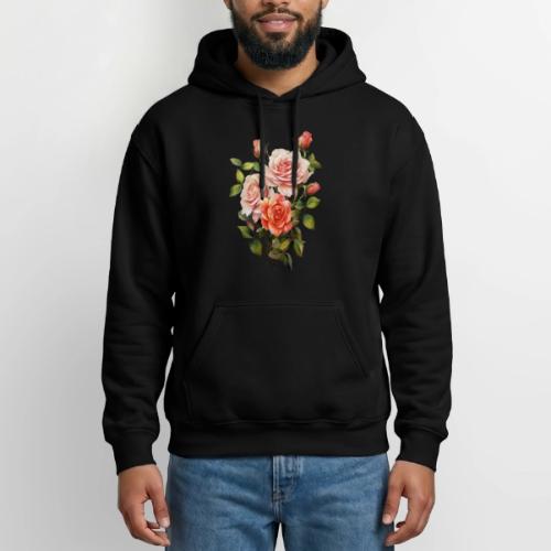 Pink Roses - Heavyweight Unisex Hoodie by Gildan