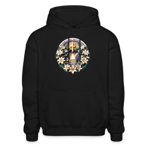 Easter The Tomb Is Empty T Shirt, Christian Gift - Heavyweight Unisex Hoodie by Gildan