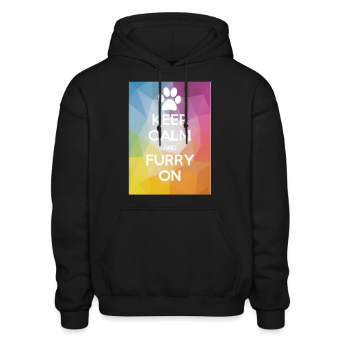 Keep Calm And Furry On Merch By ZOOM - Gildan Heavy Blend Adult Hoodie