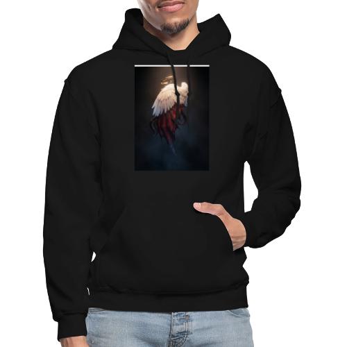 Angel vs Demon Wings Dark Aesthetic Gothic T-Shirt - Gildan Heavy Blend Adult Hoodie