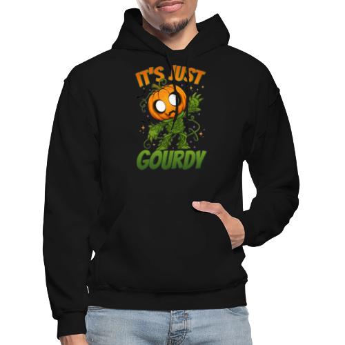 Cute Pumpkin Monster “It’s Just Gourdy” Funny - Gildan Heavy Blend Adult Hoodie