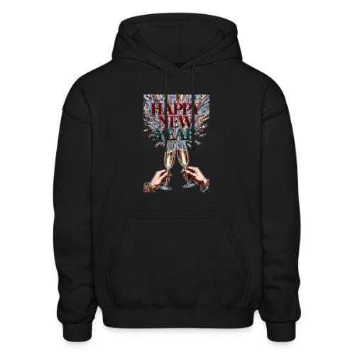 Toasting Hands T-Shirt Confetti Shower Premium - Heavyweight Unisex Hoodie by Gildan