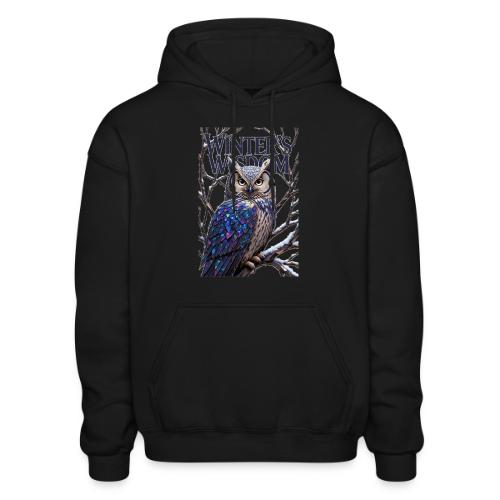 Crystalized Forest Owl T-Shirt - Heavyweight Unisex Hoodie by Gildan