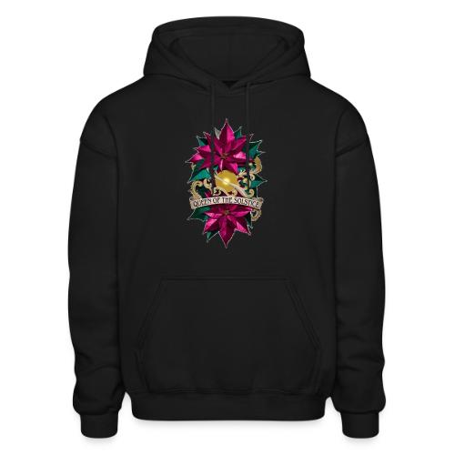 Queen of the Solstice Poinsettia T-Shirt - Heavyweight Unisex Hoodie by Gildan