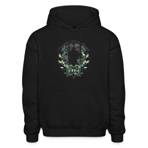 Crowned by Your Love Forever Laurel Wreath T-Shirt - Heavyweight Unisex Hoodie by Gildan