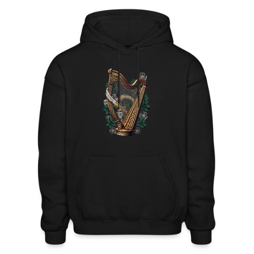 Emerald Harp Shenanigans T-Shirt - Heavyweight Unisex Hoodie by Gildan