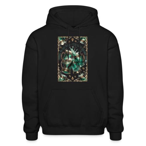 Cheers to Bad Ideas Tankards Graphic Tee - Heavyweight Unisex Hoodie by Gildan
