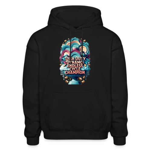 Dish Duty Dynamo T Shirt, Endless Cycle Champion - Gildan Heavy Blend Adult Hoodie