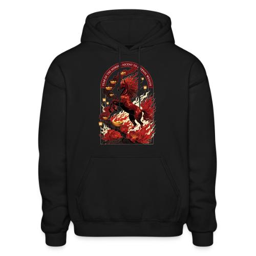 Year of the Horse Rise T Shirt,Lunar New Year Gift - Gildan Heavy Blend Adult Hoodie