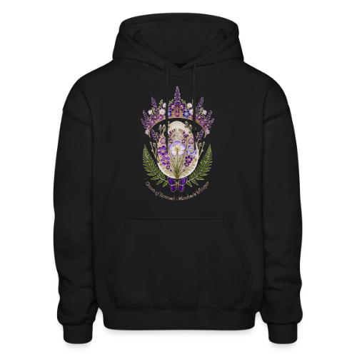 Spring Meadow Crown Tee, Cottagecore Renewal Gift - Heavyweight Unisex Hoodie by Gildan