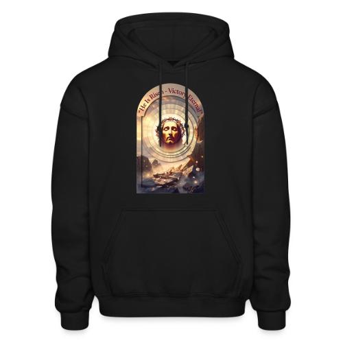 Easter He Is Risen Sacred Face T Shirt, wife Gift - Heavyweight Unisex Hoodie by Gildan