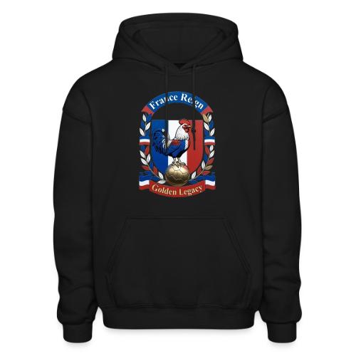 France Rooster Reign T-Shirt, Tricolore Pride Gift - Gildan Heavy Blend Adult Hoodie