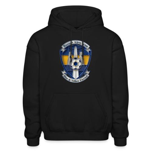 Buenos Aires Icon T Shirt, Soccer City Pride Gift - Heavyweight Unisex Hoodie by Gildan