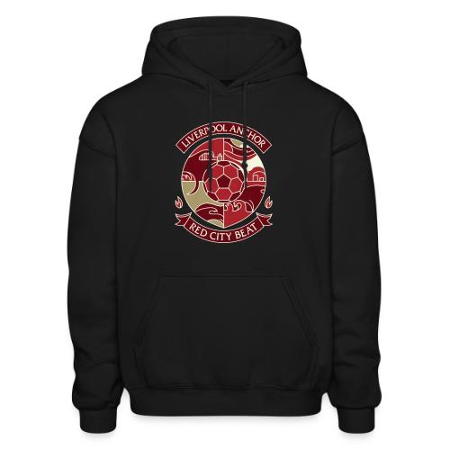 Liverpool Anchor T Shirt, Soccer City Pride Gift - Gildan Heavy Blend Adult Hoodie