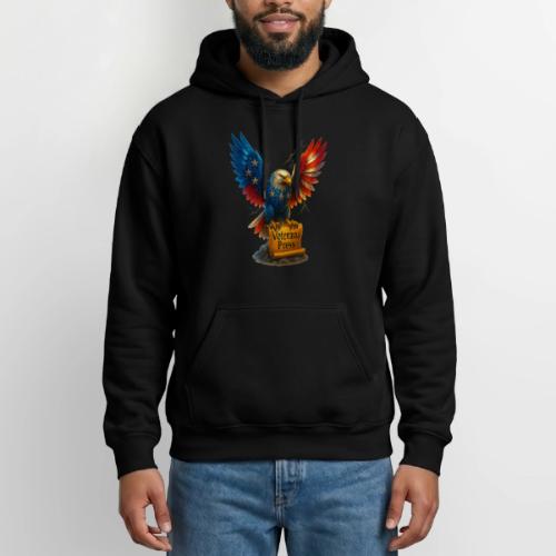 Veterans Press & Bald Eagle Flag 2 Print Set - Gildan Heavy Blend Adult Hoodie